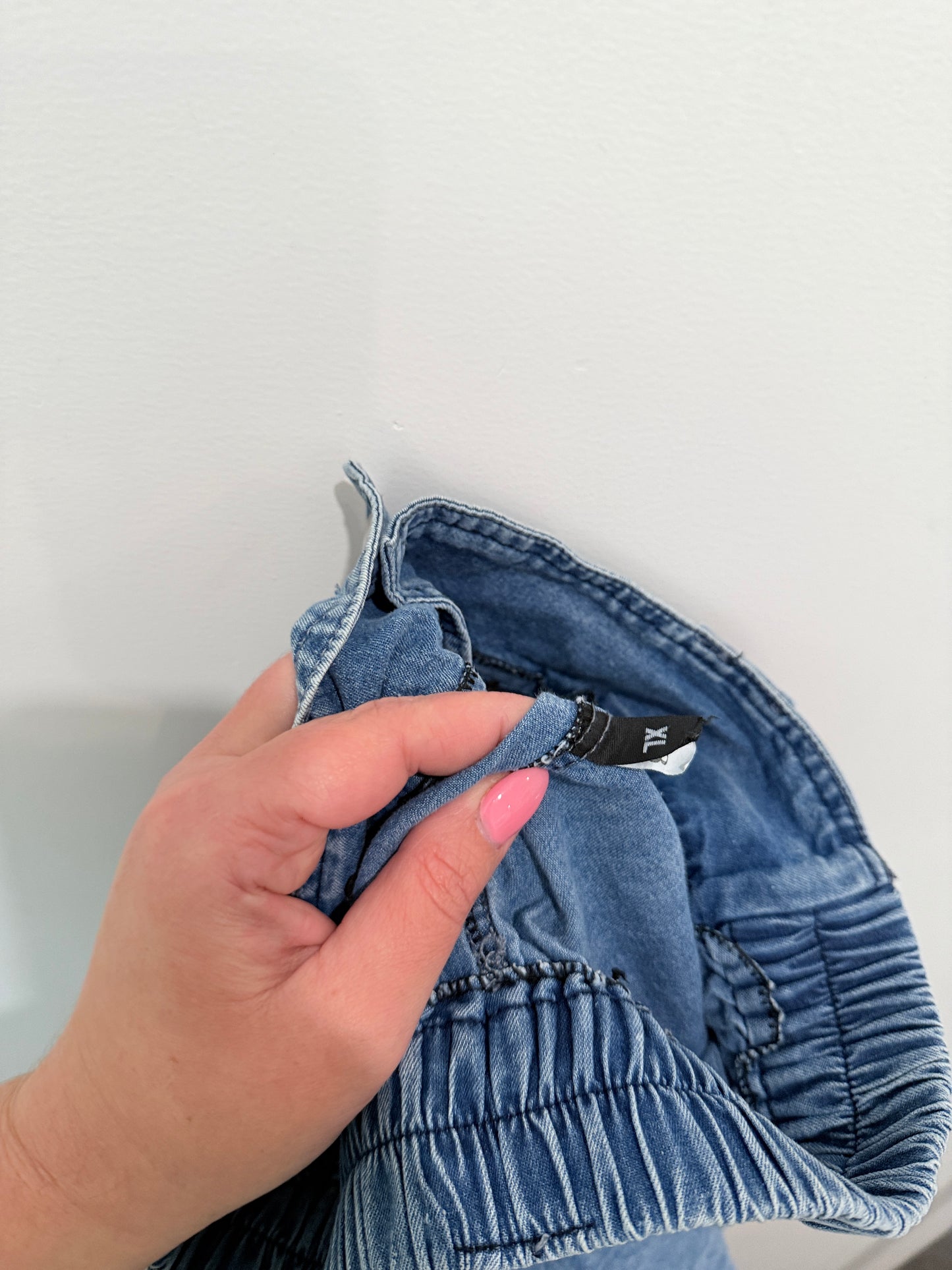 Brand Unknown Wide-leg Denim Culotte Shorts Size XL | Waist 72cm