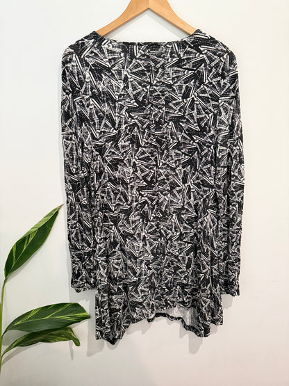 Brand Unknown Abstract Print Dress/Tunic Size U/Arm to U/Arm 50cm