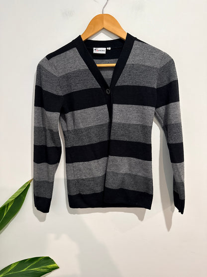NZ Uniforms Striped Cardigan Size 10
