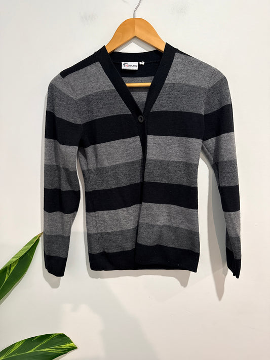 NZ Uniforms Striped Cardigan Size 10