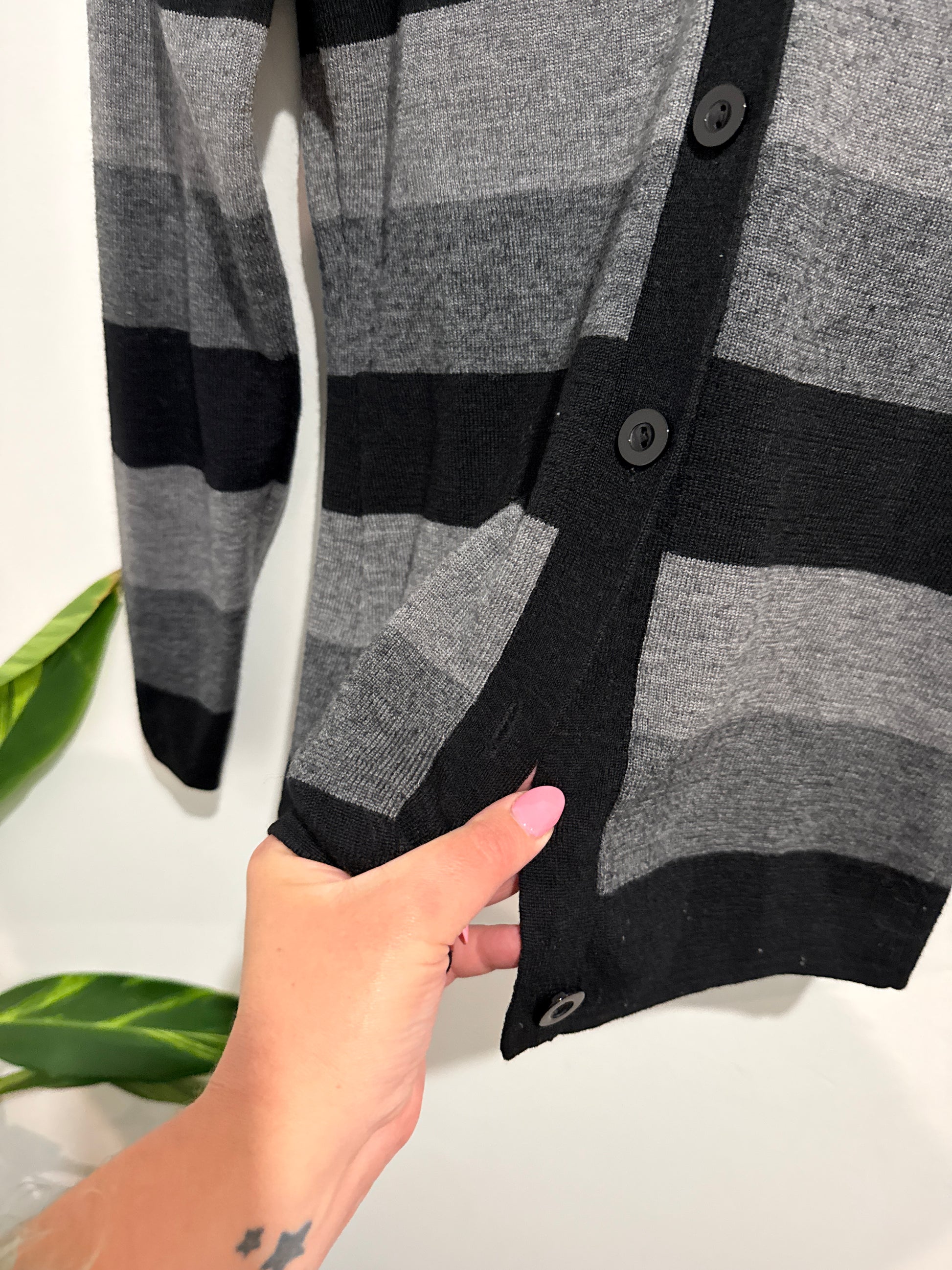 NZ Uniforms Striped Cardigan Size 10