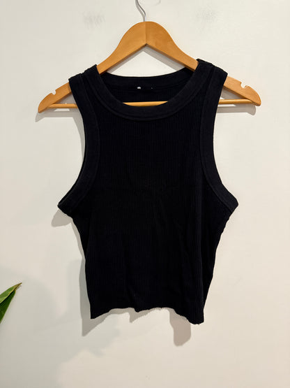 Brand Unknown Ribbed Crop Top Size U/Arm to U/Arm 45cm