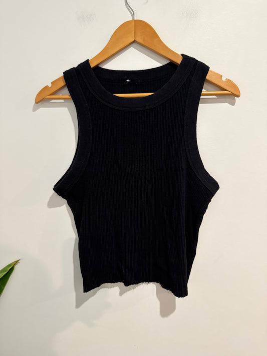 Brand Unknown Ribbed Crop Top Size U/Arm to U/Arm 45cm