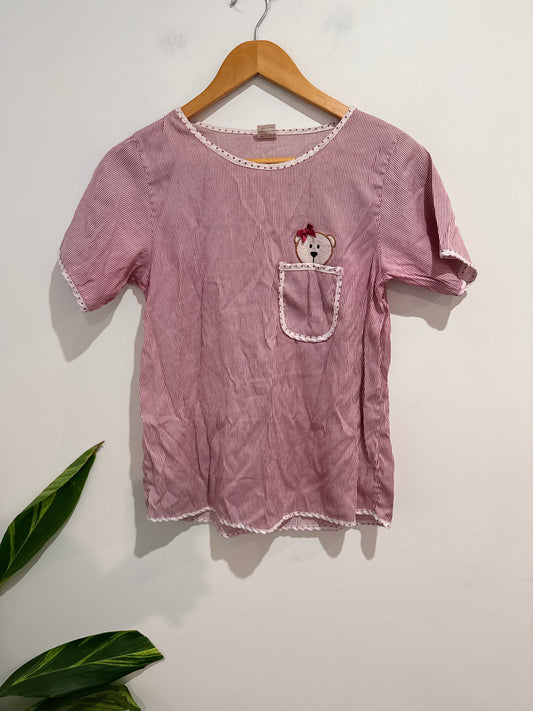 Jasmine Striped Short-sleeve Top Size U/Arm to U/Arm 45cm