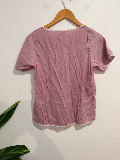 Jasmine Striped Short-sleeve Top Size U/Arm to U/Arm 45cm