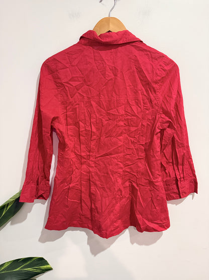 Jump Pleated Button-up Shirt Size 10