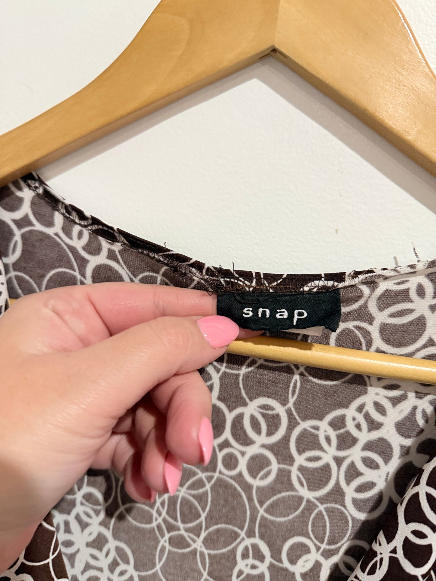 Snap Faux Wrap Dress Size U/Arm to U/Arm 45cm