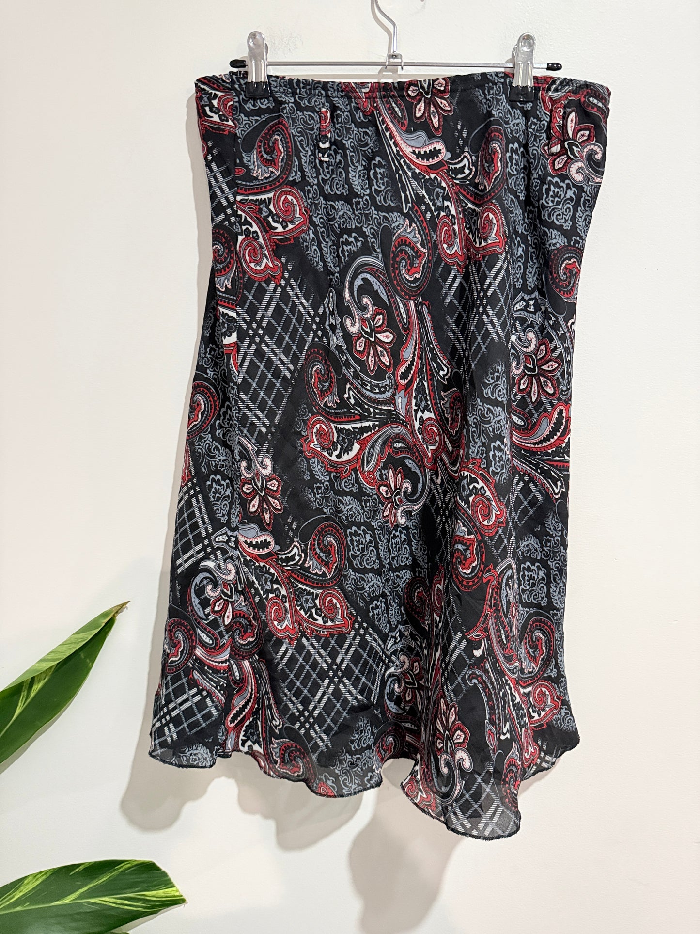 Derriennic Paisley Slip Skirt Size Waist 78cm