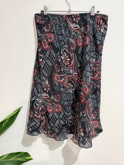 Derriennic Paisley Slip Skirt Size Waist 78cm