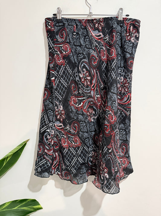 Derriennic Paisley Slip Skirt Size Waist 78cm