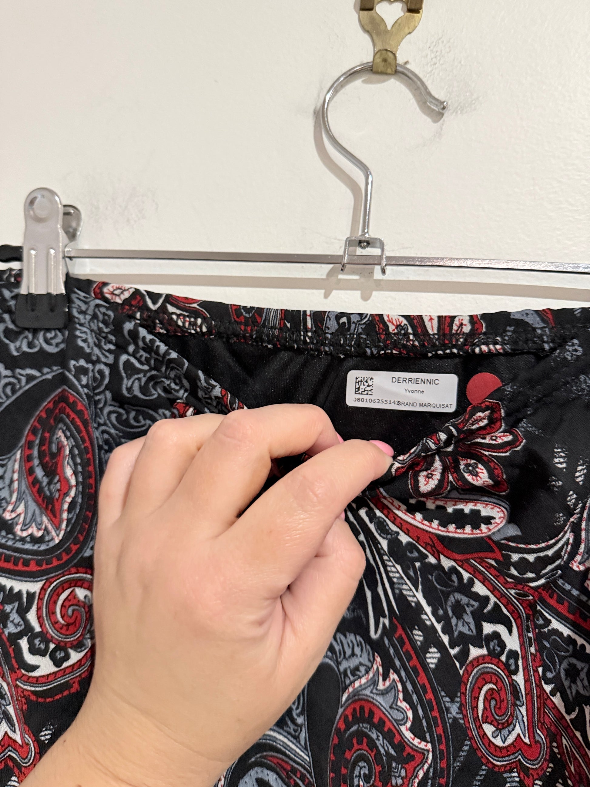 Derriennic Paisley Slip Skirt Size Waist 78cm