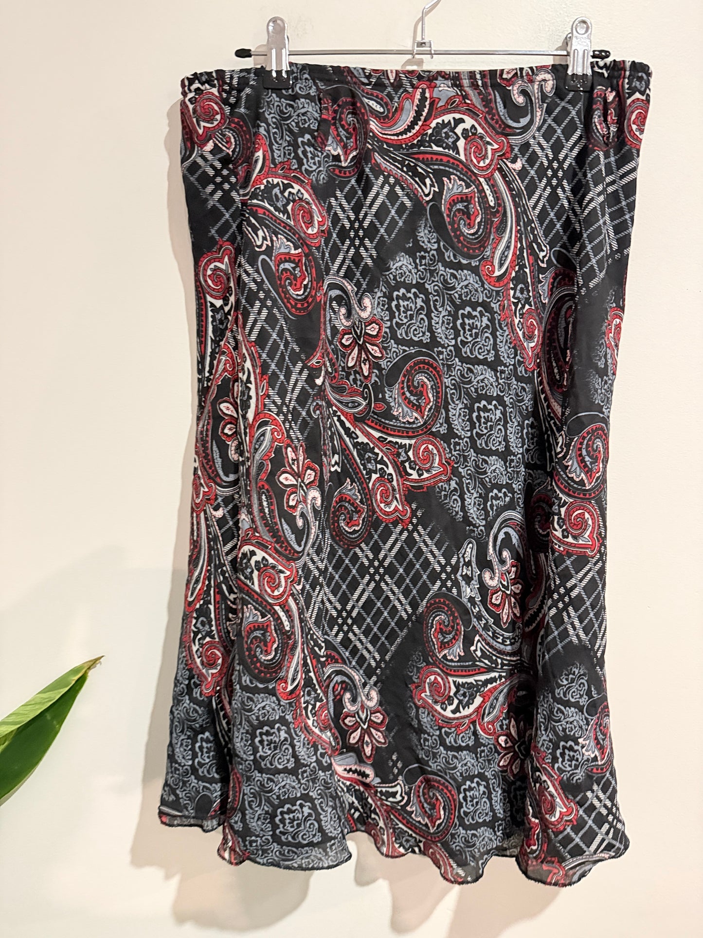 Derriennic Paisley Slip Skirt Size Waist 78cm
