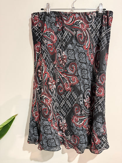 Derriennic Paisley Slip Skirt Size Waist 78cm
