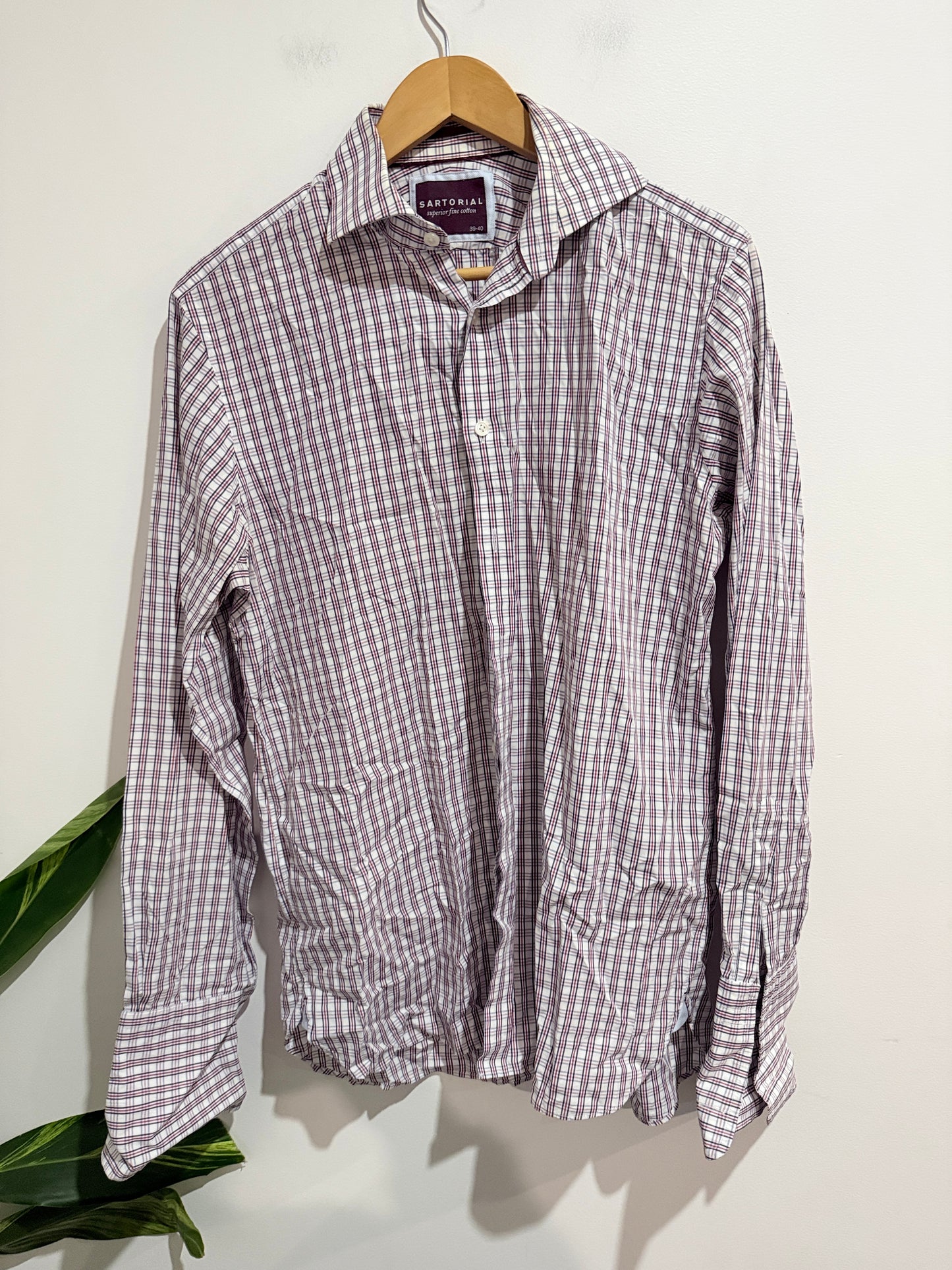M & S Check Patterned Shirt Size 39-40