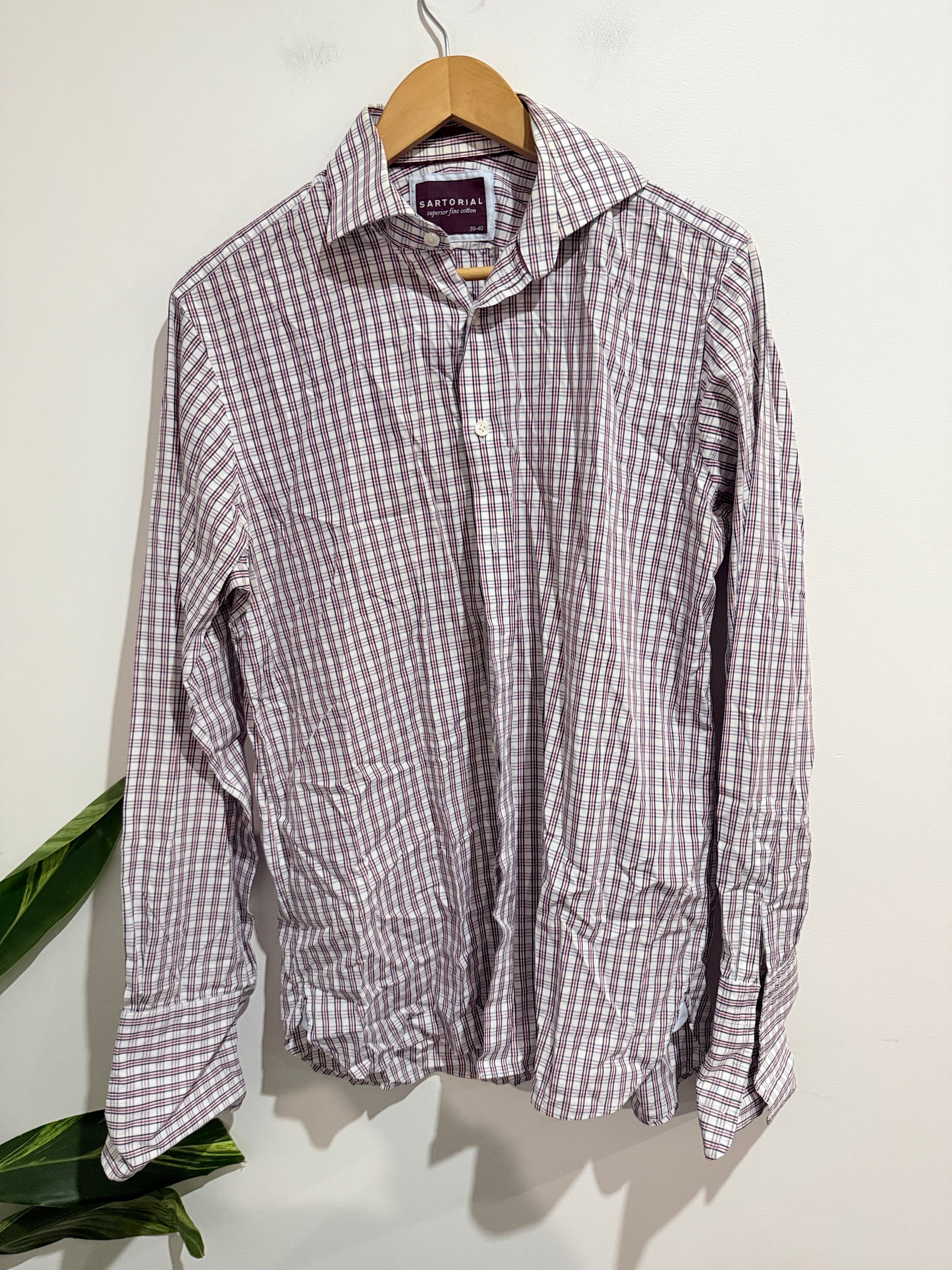 M & S Check Patterned Shirt Size 39-40