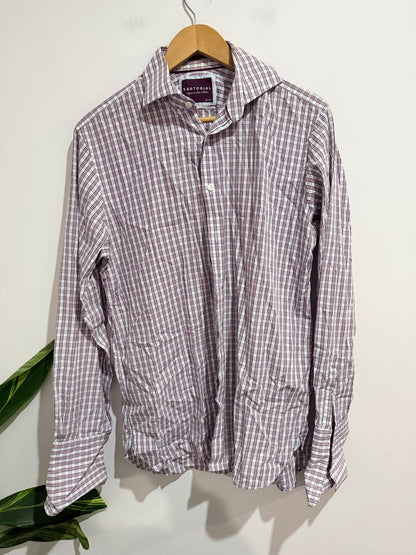 M & S Check Patterned Shirt Size 39-40