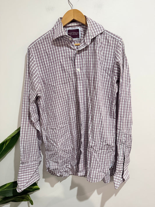 M & S Check Patterned Shirt Size 39-40