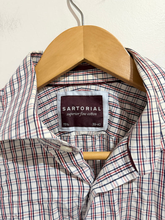 M & S Check Patterned Shirt Size 39-40