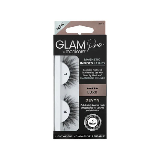 Manicare Lashes Magnetic Infused Glam Pro Lightweight No Adhesive Reusable Devyn Luxe