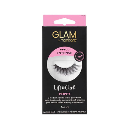 Manicare Glam Lashes Glam Lift & Curl Poppy Intense Hypoallergenic Adhesive Reusable