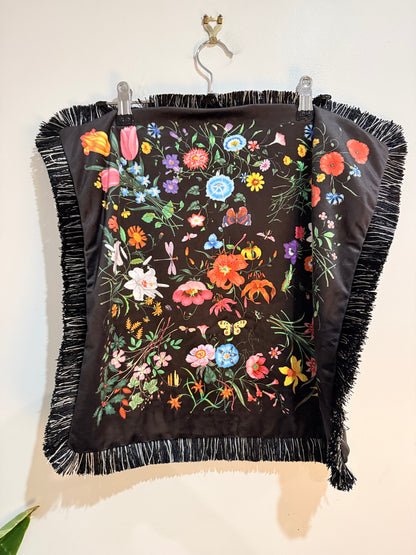 Floral Fringe Cushion Cover 45x45cm