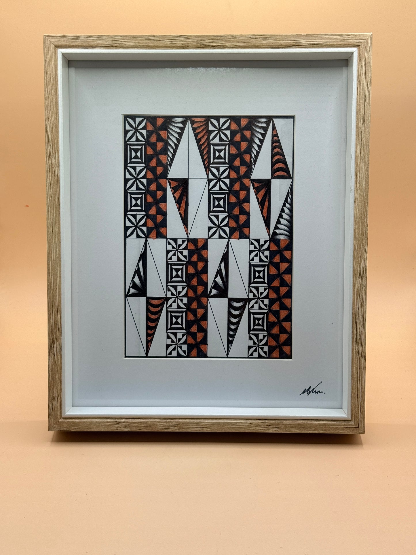 Framed Geometric Abstract Art Print