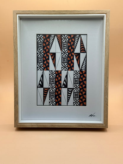 Framed Geometric Abstract Art Print