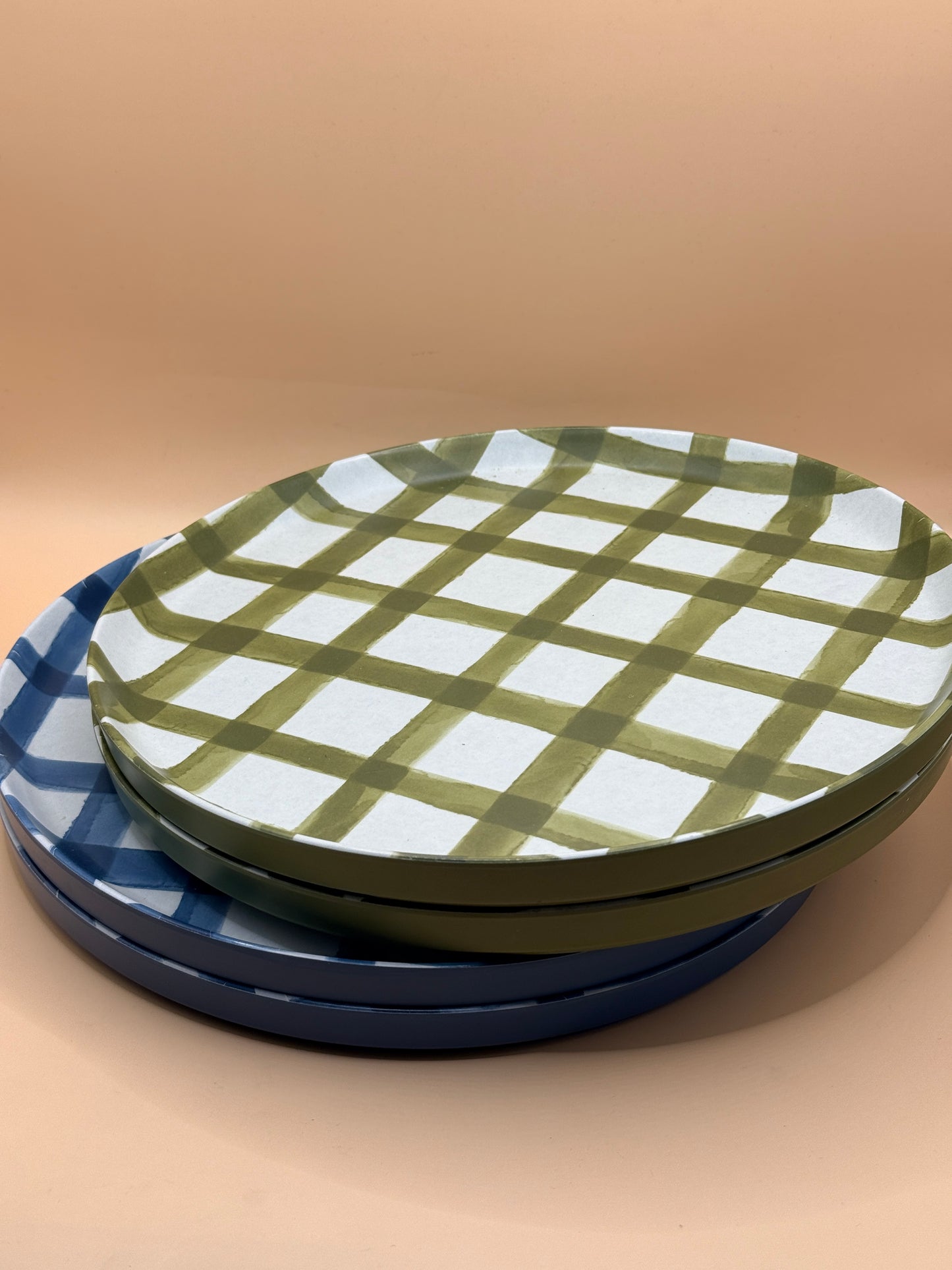 Momento Round Melamine Serving Plates Set of 4