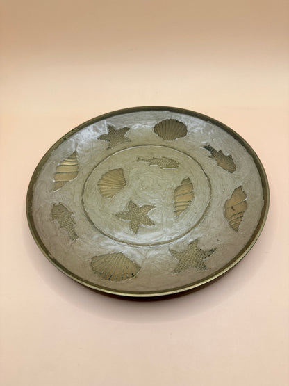 Coastal Seashell Decorative Display Plate