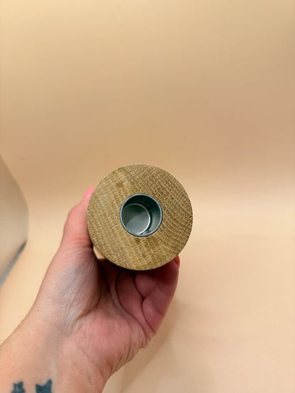 Double Ended Wooden Tealight Candle Holder