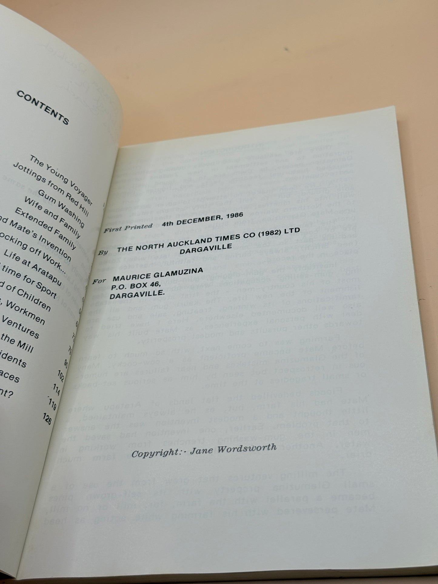 A Life Span: Mate Glamuzina Pioneer by Jane Wordsworth 1986 First Edition