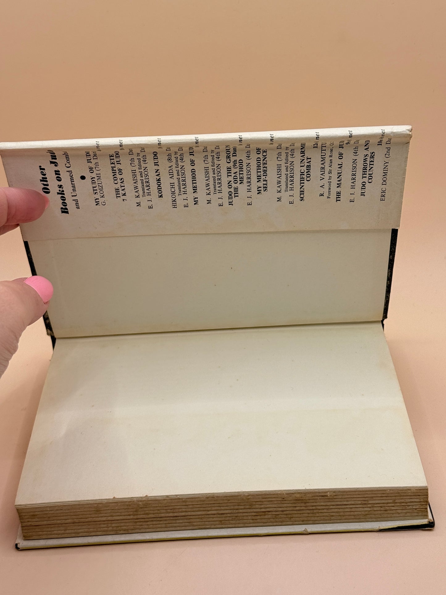 Judo: Beginner to Black Belt by Eric Dominy 1958 First Edition