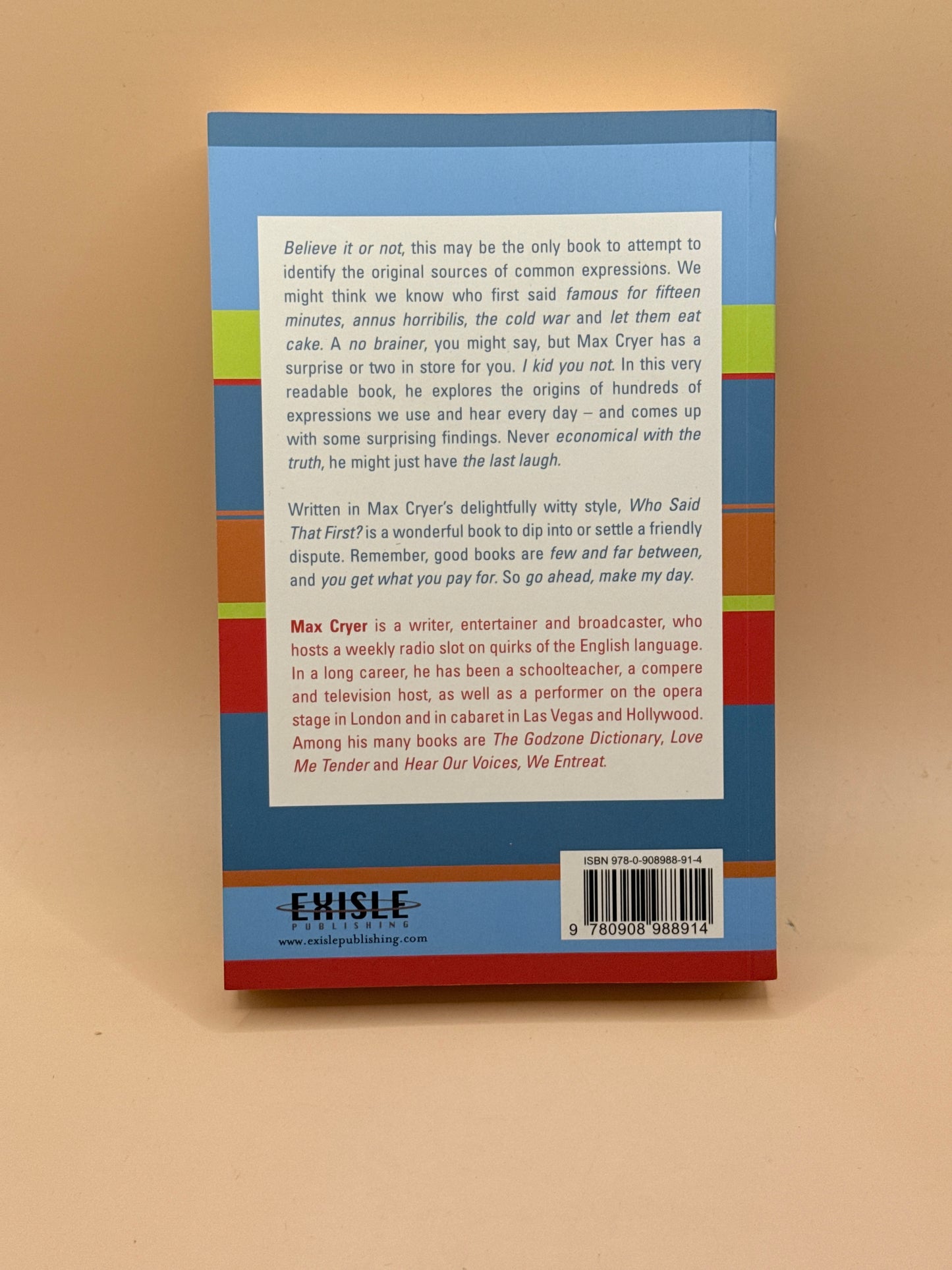 Who Said That First? by Max Cryer