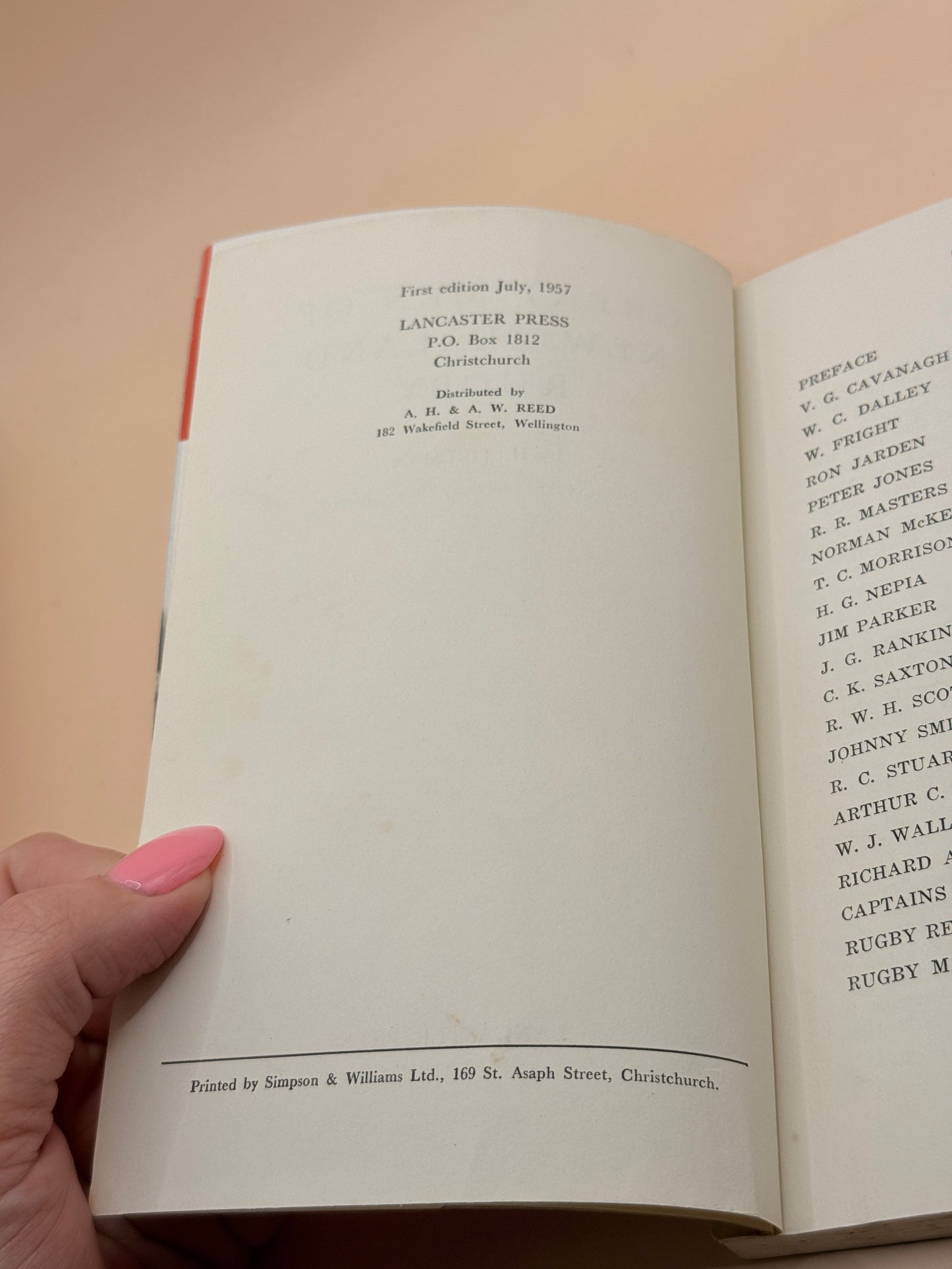Great Men of New Zealand Rugby by H. Tillman First Edition 1957