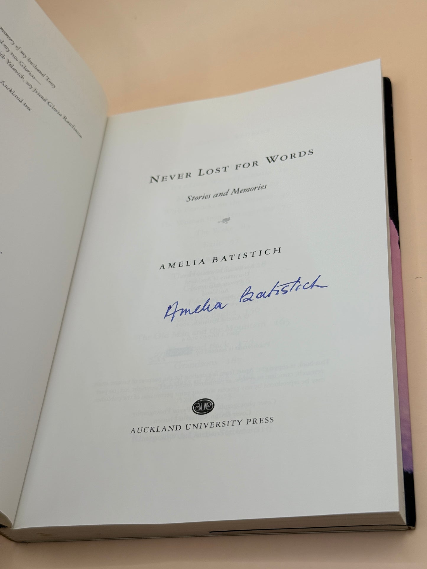 Never Lost for Words by Amelia Batistich (signed)