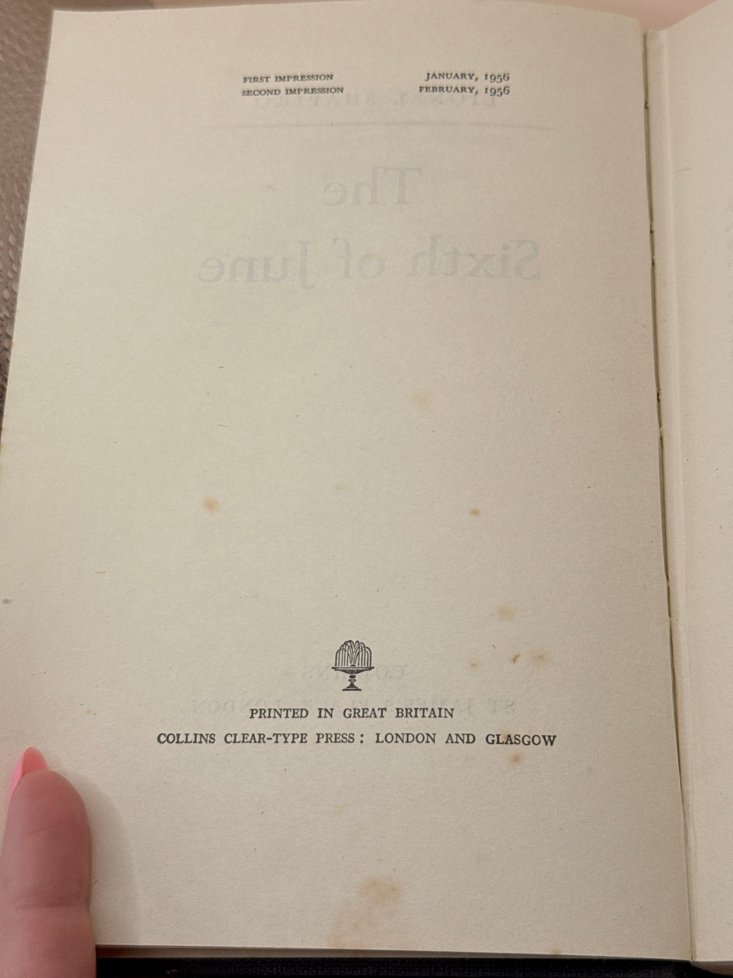 The Sixth of June by Lionel Shapiro (Second Impression 1956)