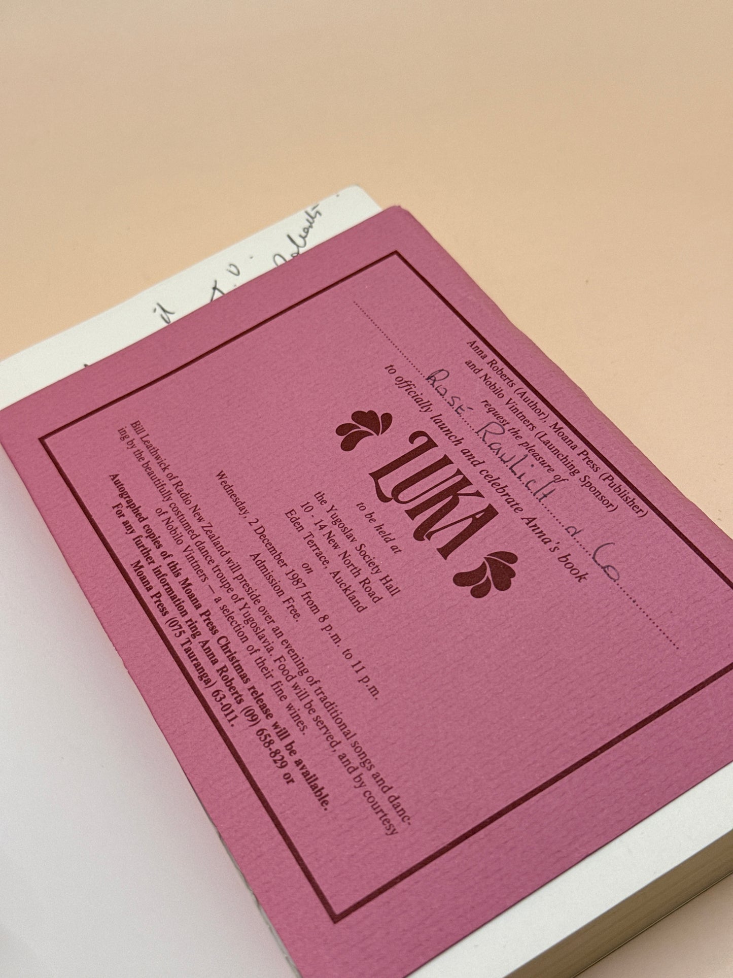 Luka by Anna Roberts (Inscribed by Author First Ed)