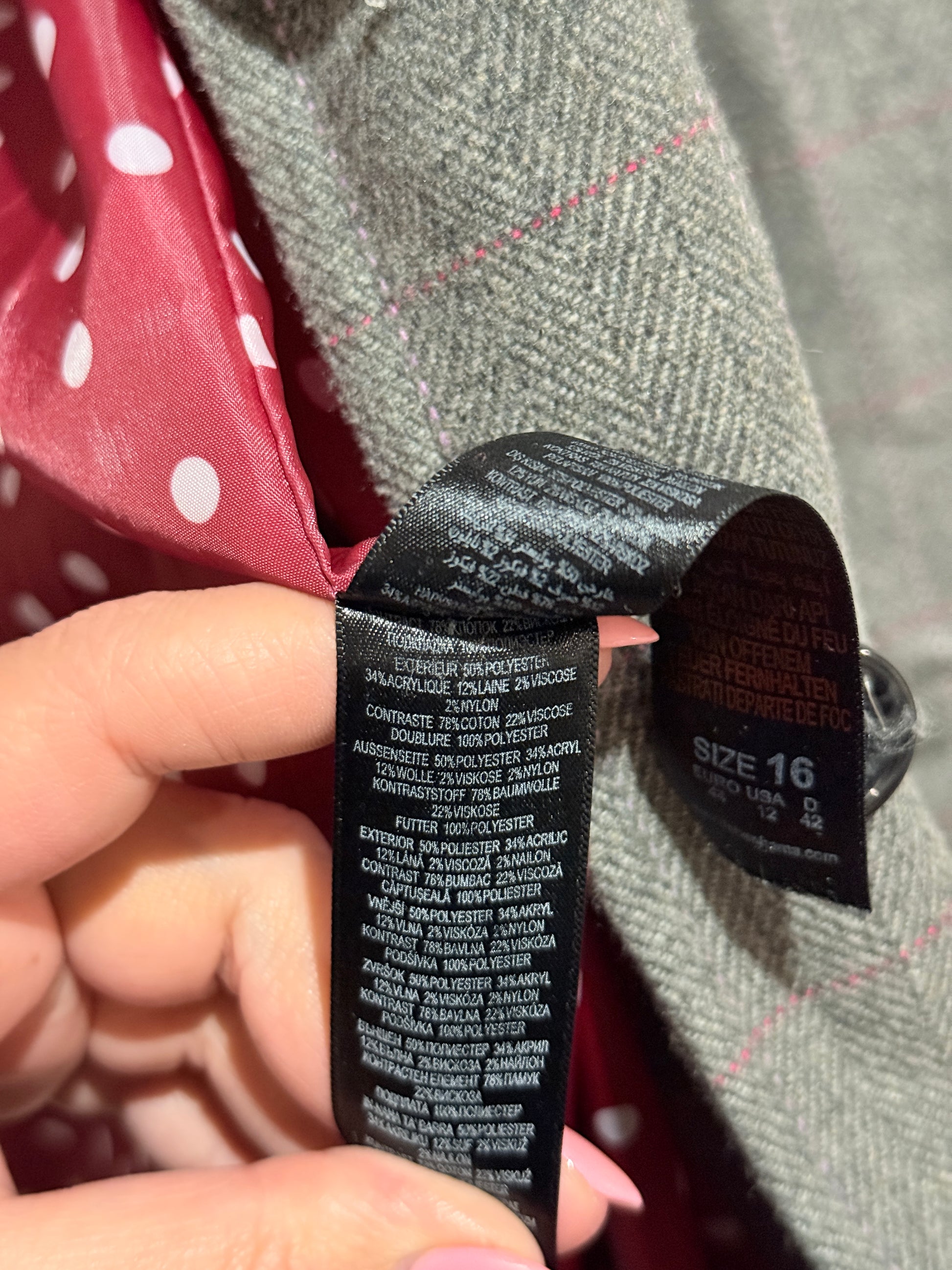 Maine Textured Blazer Size 16