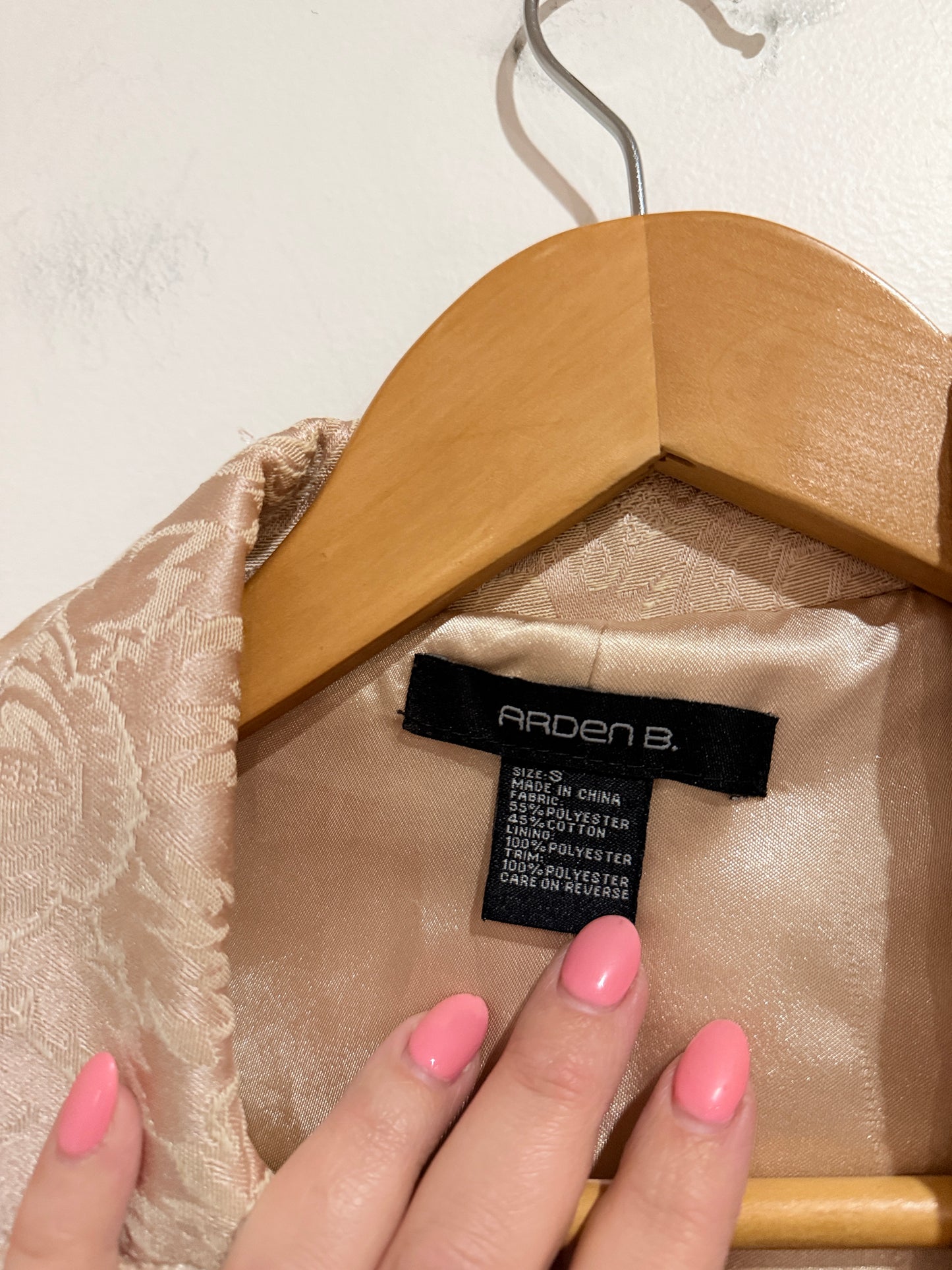 Arden B Brocade Trench Coat Size S | U/Arm to U/Arm 47cm