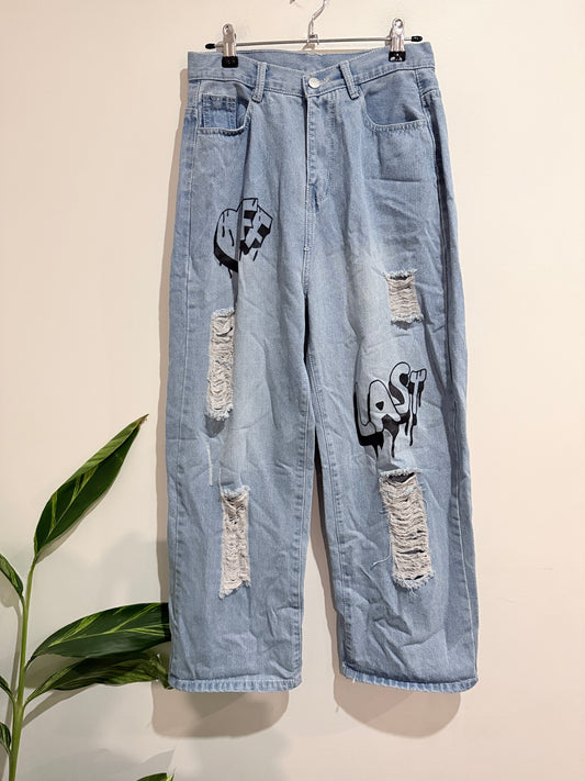 Brand Unknown Wide-leg Denim Pants Size Waist 74cm