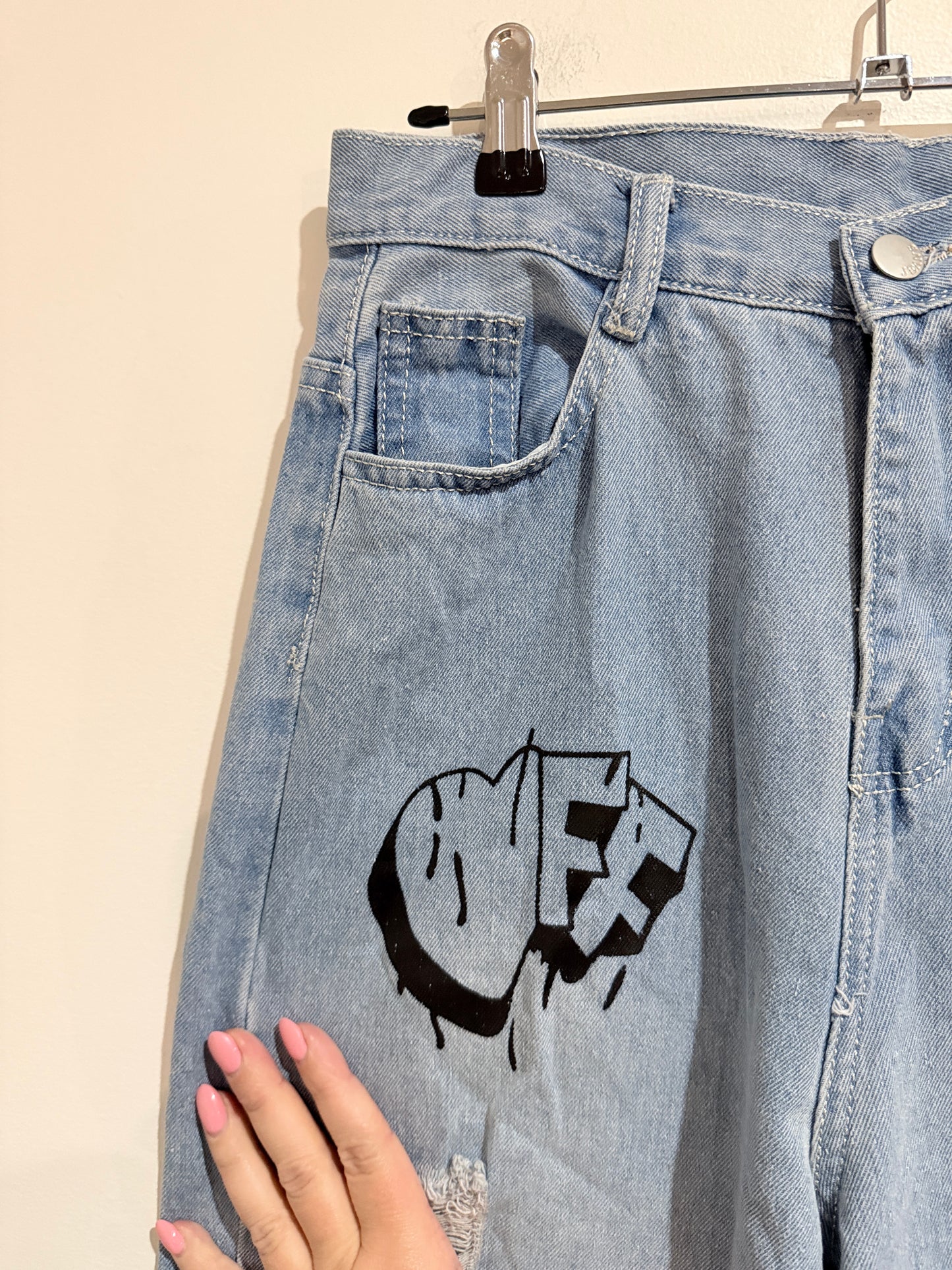 Brand Unknown Wide-leg Denim Pants Size Waist 74cm