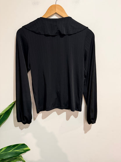 Mirrou Long-sleeve Ruffle Shirt Size S