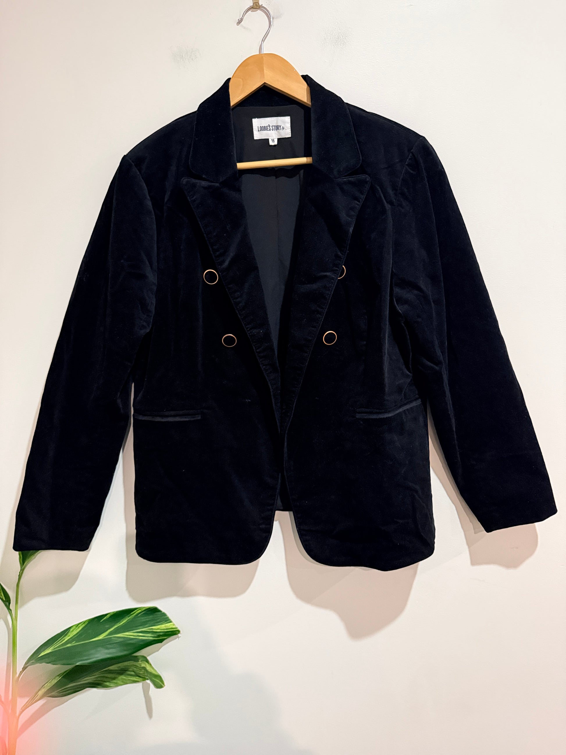 Loobies Story Double-breasted Blazer Size 16