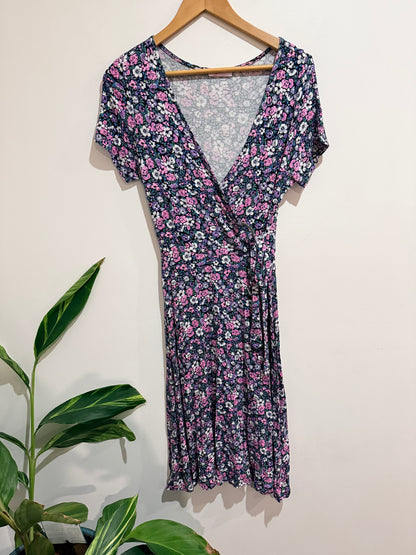 Urban Floral-printed Wrap Dress Size 10