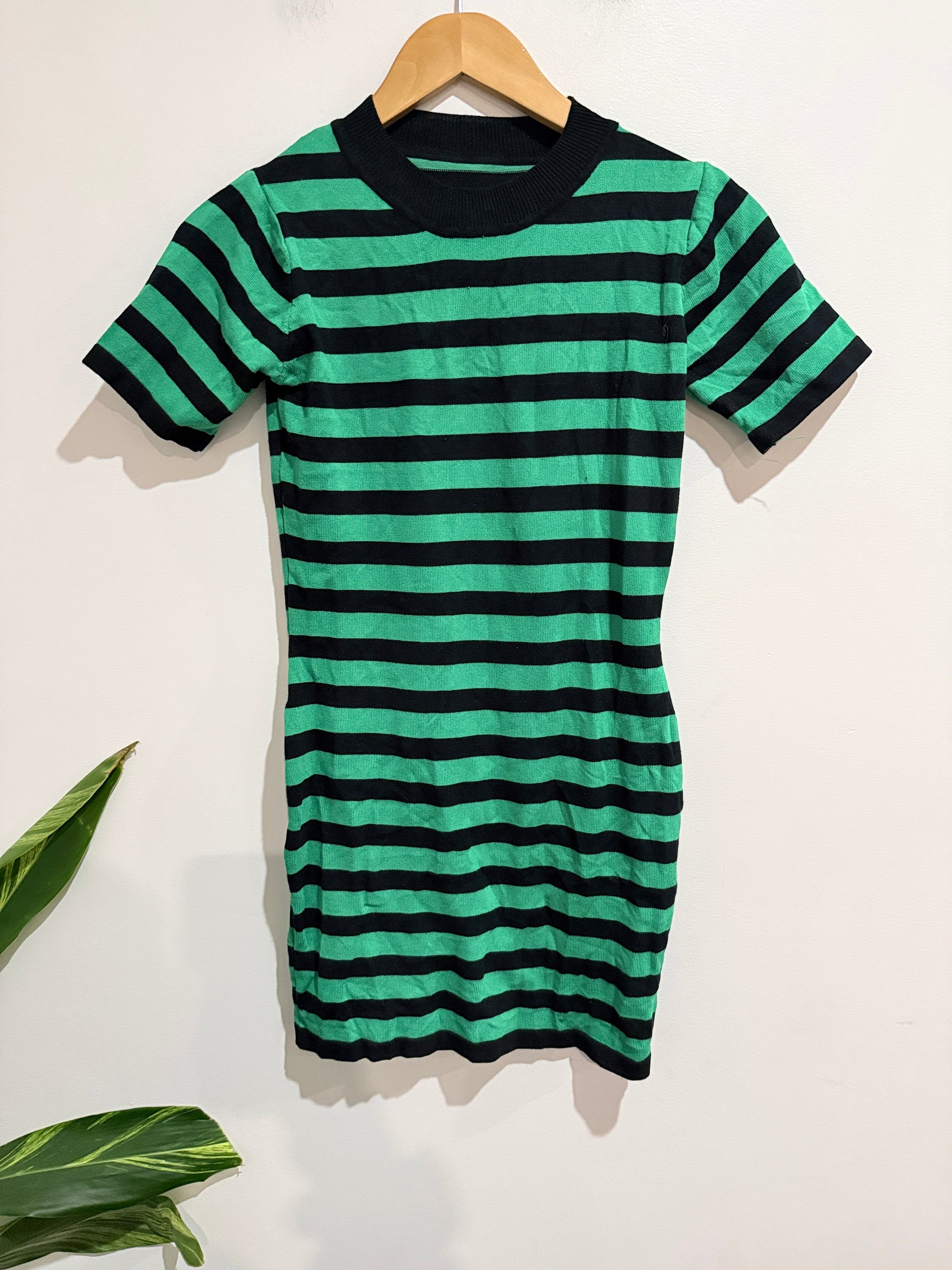 Striped Mini Dress Size U/Arm to U/Arm 39cm