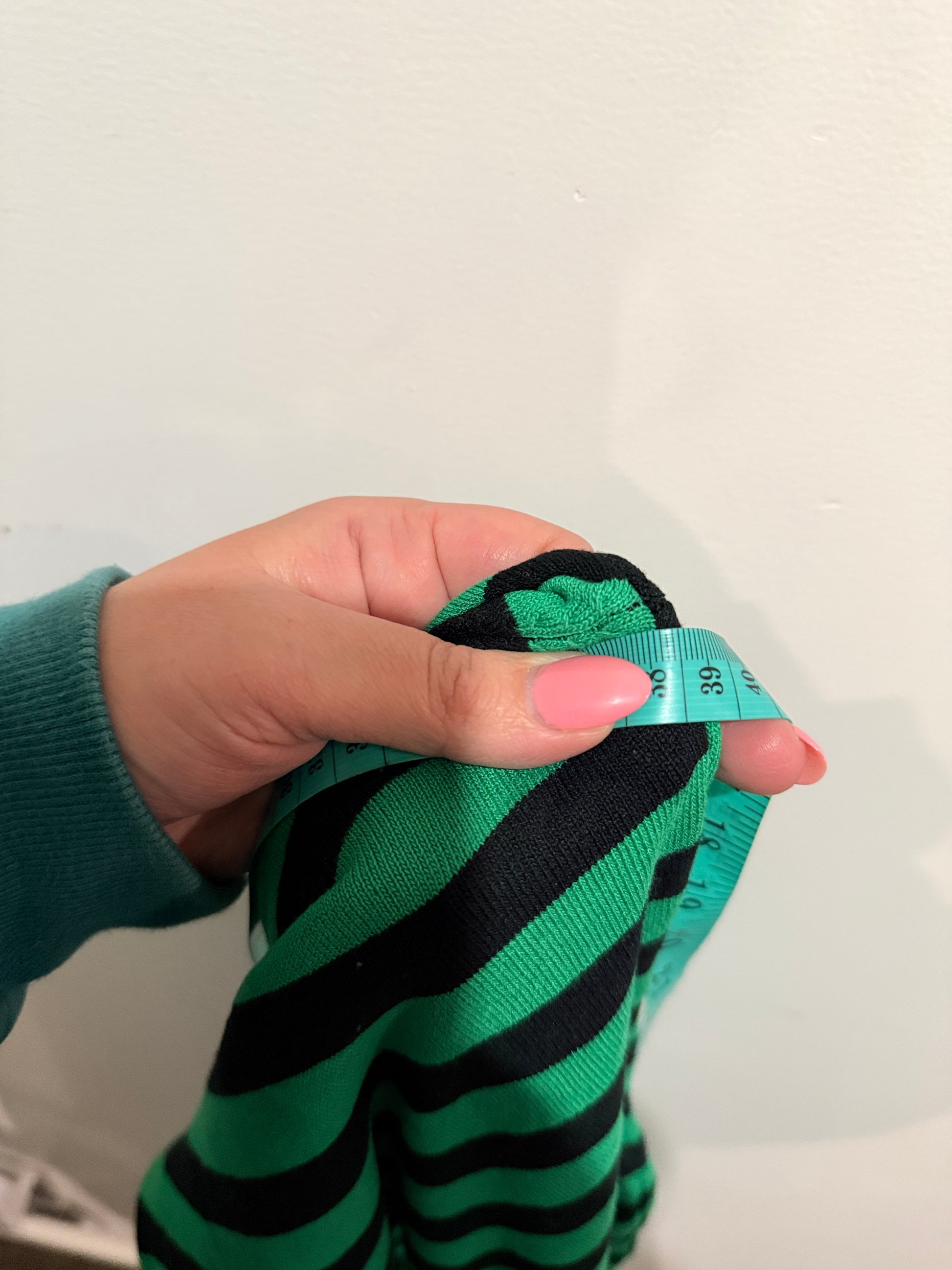 Striped Mini Dress Size U/Arm to U/Arm 39cm