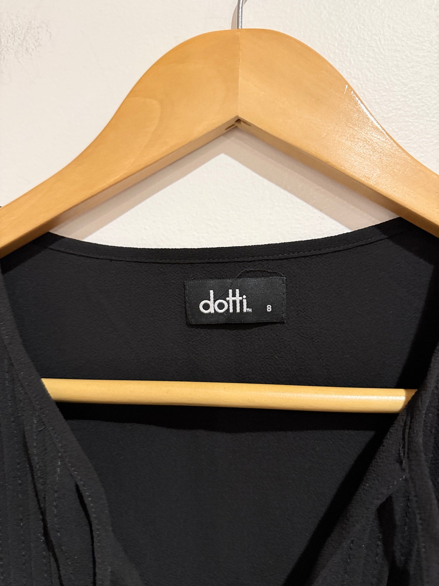 Dotti Tie-neck Tunic Top Size 8