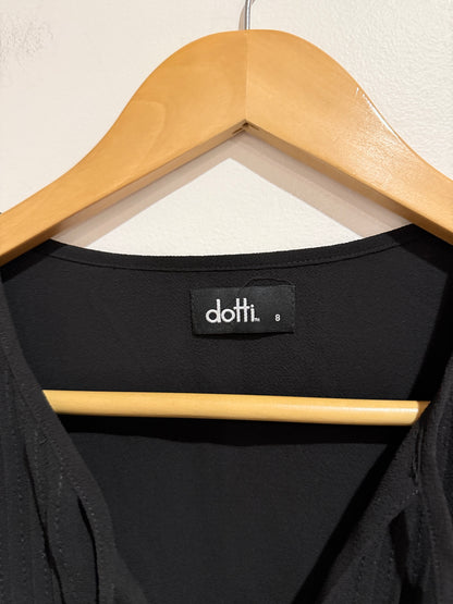 Dotti Tie-neck Tunic Top Size 8