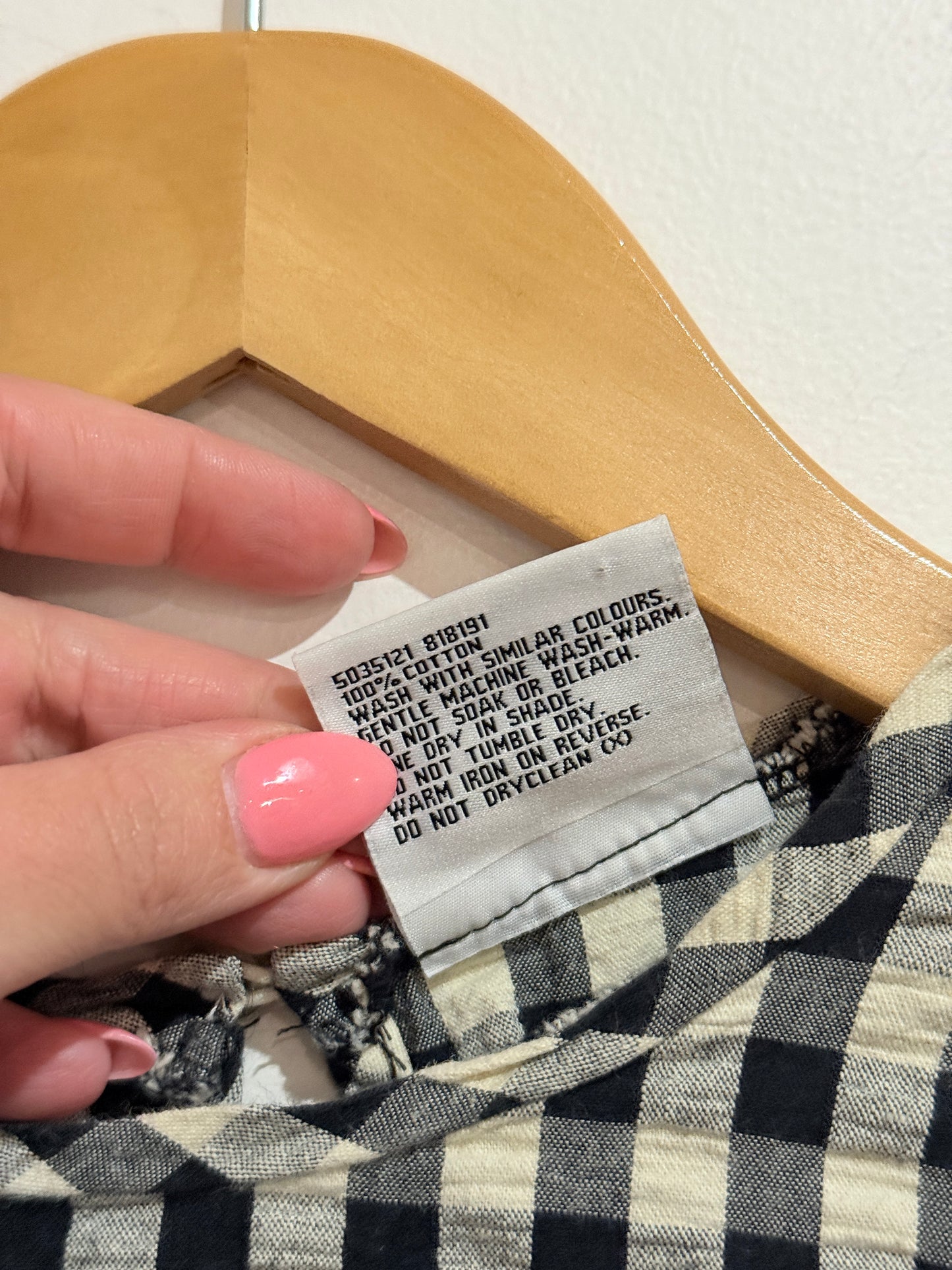 Mink Mango Gingham Smock Dress Size 6