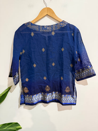 Brand Unknown Ethnic Kurti (Tunic Top) Size U/Arm to U/Arm 46cm